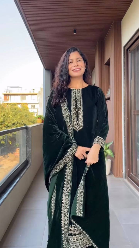 Green Sequence Velvet Premium Set