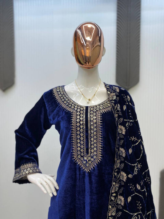 Blue Sequence Velvet Premium Set