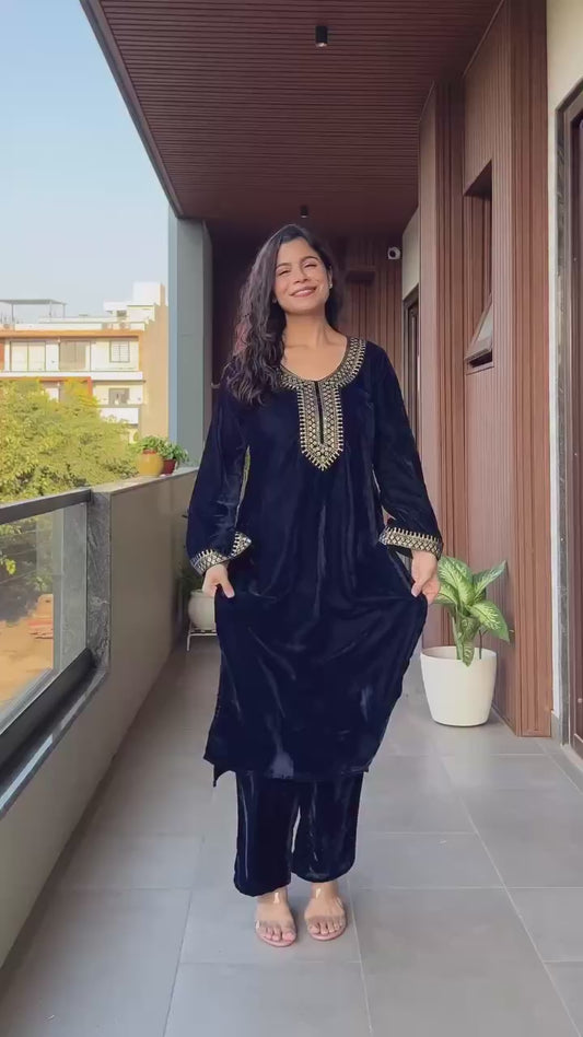 Blue Sequence Velvet Premium Set